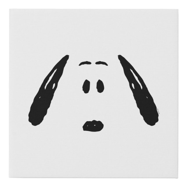 Peanuts | Snoopy Face Faux Canvas Print (Front)