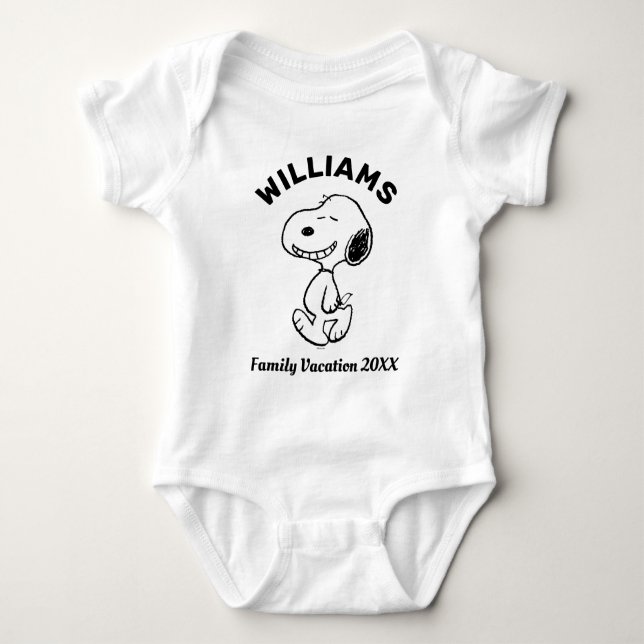 Peanuts | Snoopy Family Vacation Baby Bodysuit (Front)