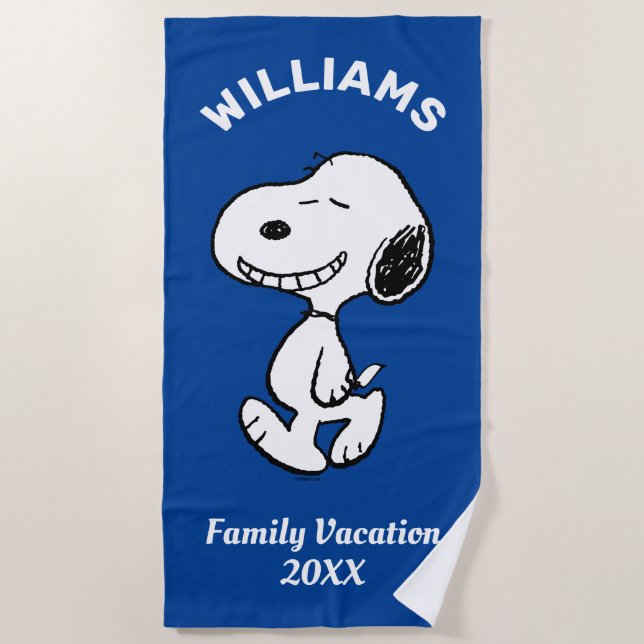 Peanuts | Snoopy Family Vacation Beach Towel (Front)