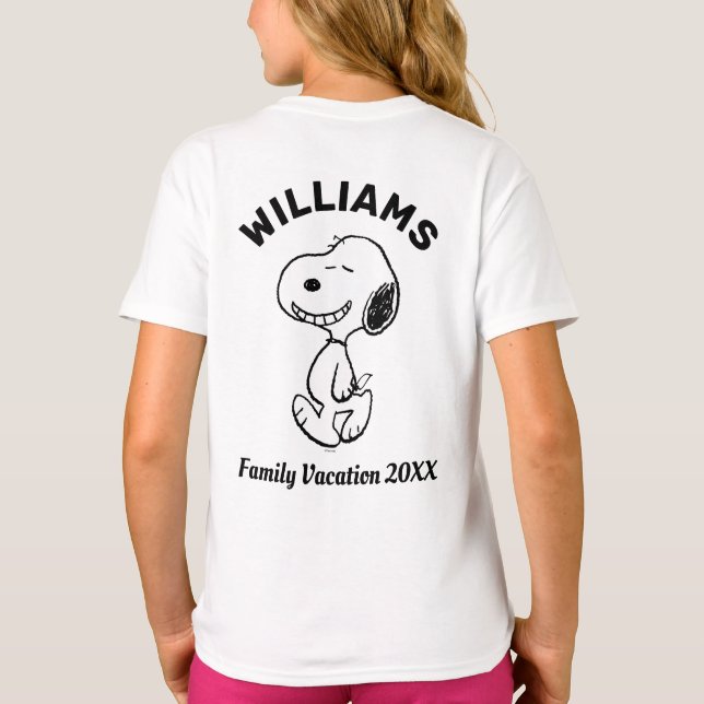 Peanuts | Snoopy Family Vacation T-Shirt (Back)