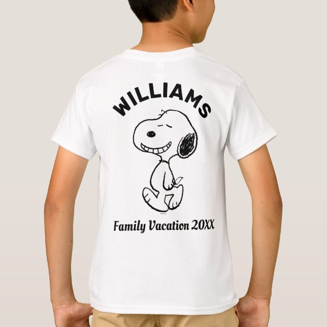 Peanuts | Snoopy Family Vacation T-Shirt (Back)