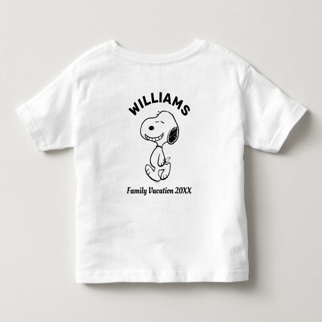 Peanuts | Snoopy Family Vacation Toddler T-shirt (Back)