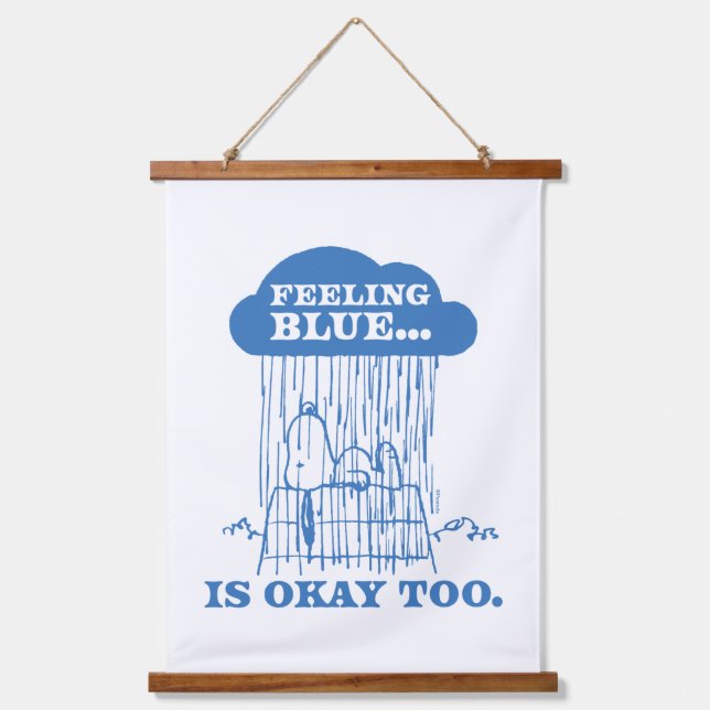 Peanuts | Snoopy Feeling Blue Is OK Too Hanging Tapestry (Front)