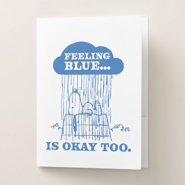 Peanuts | Snoopy Feeling Blue Is OK Too Pocket Folder (Front)