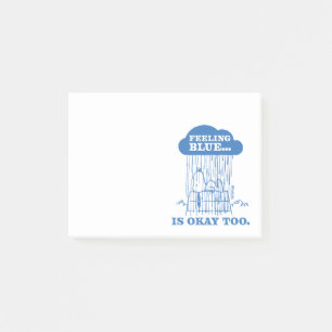Peanuts Snoopy Feeling Blue Is OK Too Post-it Notes