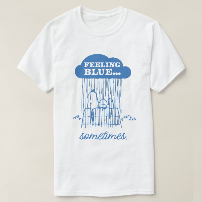 Peanuts | Snoopy Feeling Blue Is OK Too T-Shirt (Design Front)
