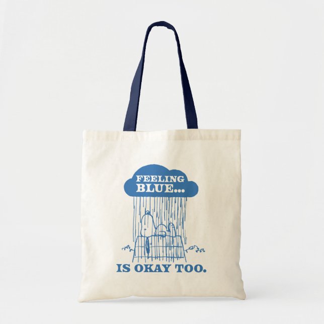 Peanuts | Snoopy Feeling Blue Is OK Too Tote Bag (Front)
