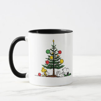 Peanuts Snoopy Festive Christmas Tree Holiday Gift Mug