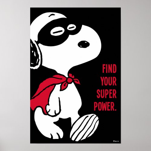Peanuts  Snoopy Find Your Superpower Poster