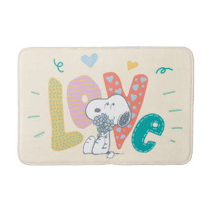 Peanuts   Snoopy Flower Love Bath Mat