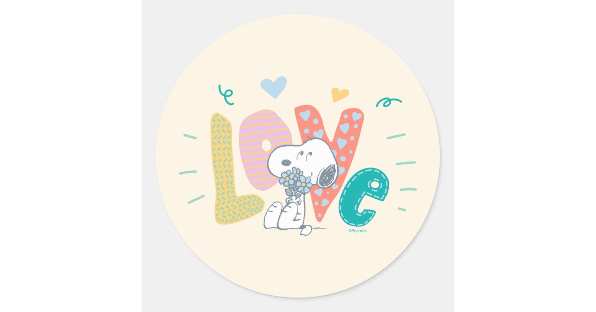 Peanuts Snoopy Love' Sticker