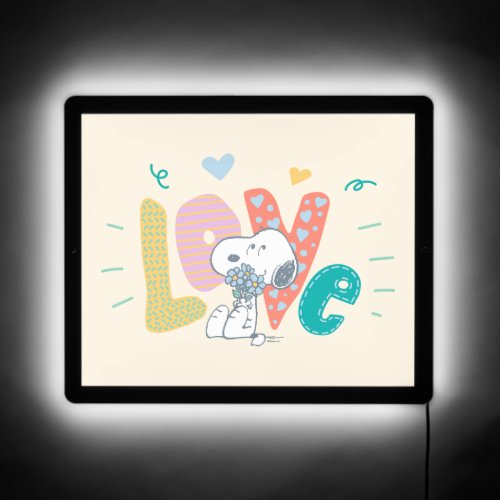 Peanuts  Snoopy Flower Love LED Sign