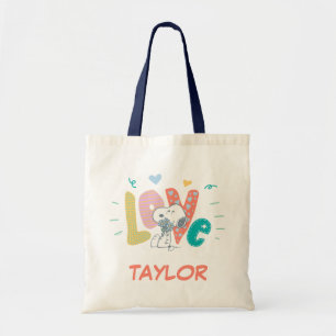 Peanuts Snoopy Flower Love Tote Bag