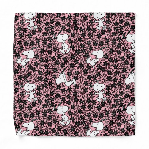 Peanuts  Snoopy Flower Vine Pattern Bandana