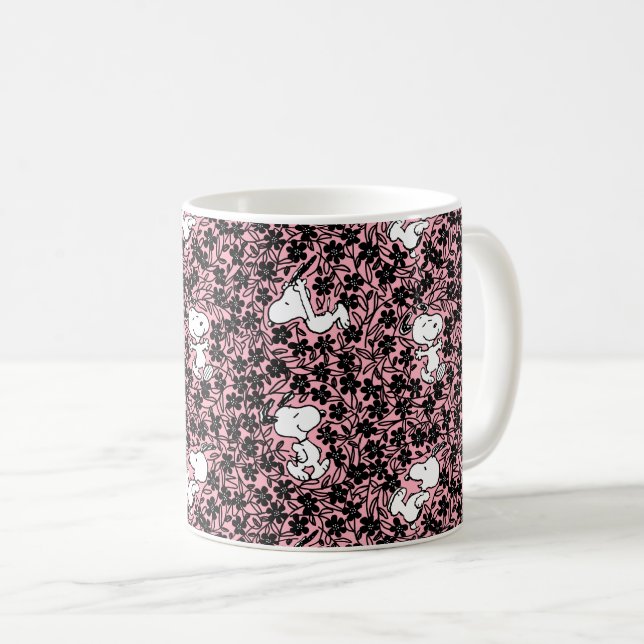 Peanuts | Snoopy Flower Vine Pattern Coffee Mug (Front Right)
