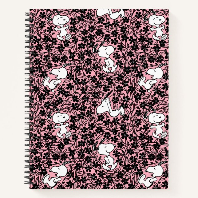 Peanuts | Snoopy Flower Vine Pattern Notebook (Front)
