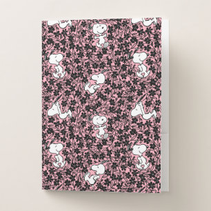 Peanuts Snoopy Flower Vine Pattern Pocket Folder