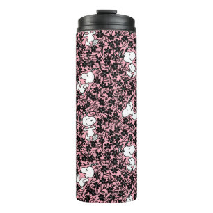 Peanuts Snoopy Flower Vine Pattern Thermal Tumbler