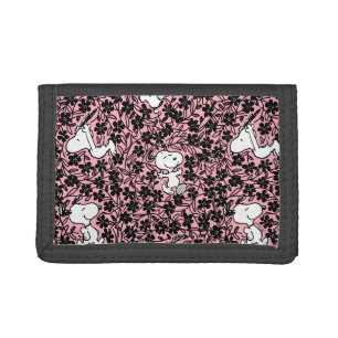 Peanuts   Snoopy Flower Vine Pattern Trifold Wallet