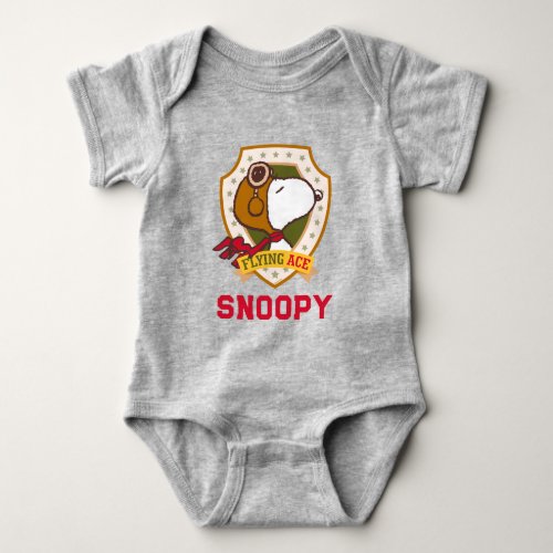 Peanuts  Snoopy Flying Ace Badge Baby Bodysuit