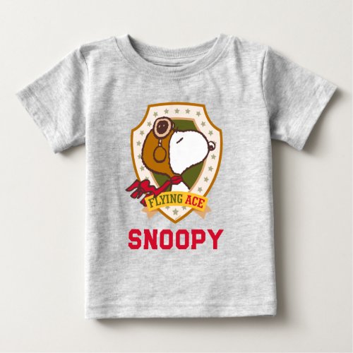 Peanuts  Snoopy Flying Ace Badge Baby T_Shirt