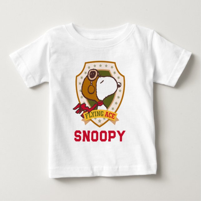 Peanuts | Snoopy Flying Ace Badge Baby T-Shirt (Front)
