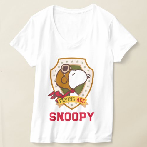 Peanuts  Snoopy Flying Ace Badge T_Shirt