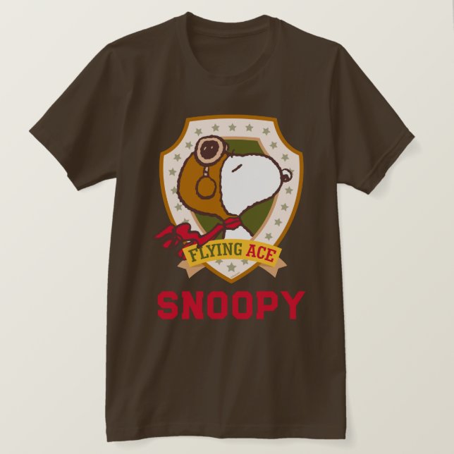 Peanuts | Snoopy Flying Ace Badge T-Shirt (Design Front)