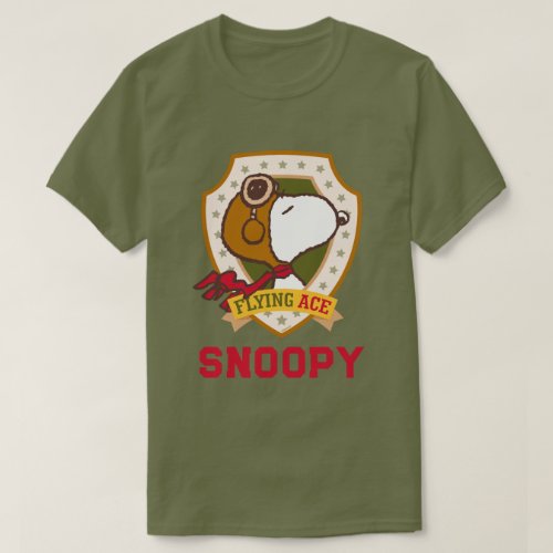 Peanuts  Snoopy Flying Ace Badge T_Shirt