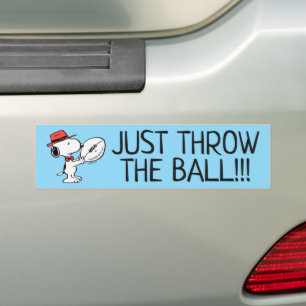 Peanuts   Snoopy Football Coach Bumper Sticker