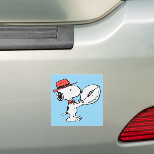 Peanuts | Snoopy Football Coach Car Magnet (In Situ)