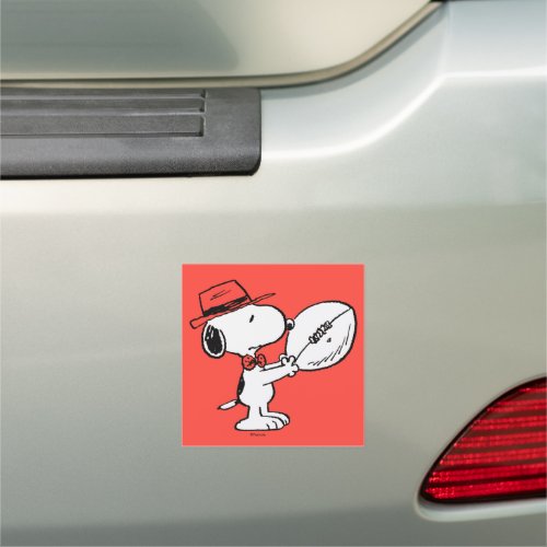 Peanuts  Snoopy Football Coach Car Magnet