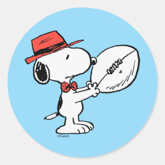 Peanuts | Snoopy Football Coach Classic Round Sticker
