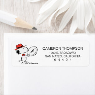 Peanuts   Snoopy Football Coach Label