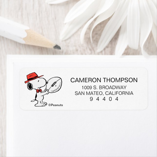 Peanuts | Snoopy Football Coach Label (Insitu)