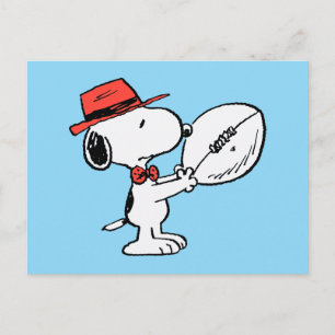 Peanuts Snoopy Football Coach Postcard