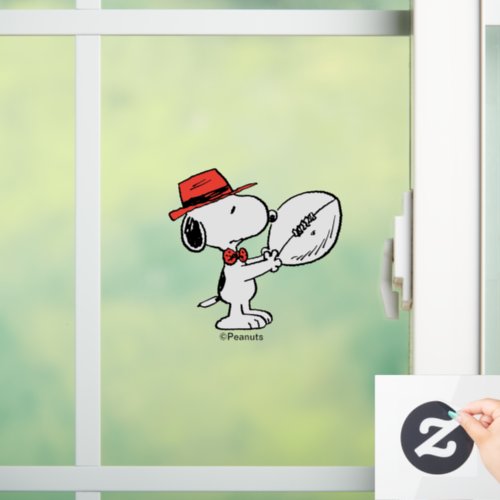 Peanuts  Snoopy Football Coach Window Cling