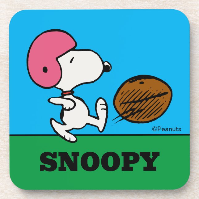 Peanuts | Snoopy Football Kicker Beverage Coaster (Front)