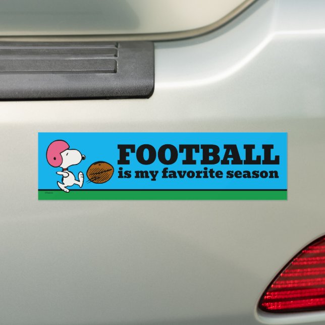 Peanuts | Snoopy Football Kicker Bumper Sticker (On Car)