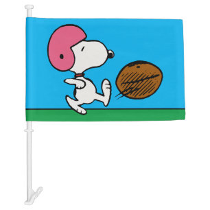 Peanuts Snoopy Football Kicker Car Flag