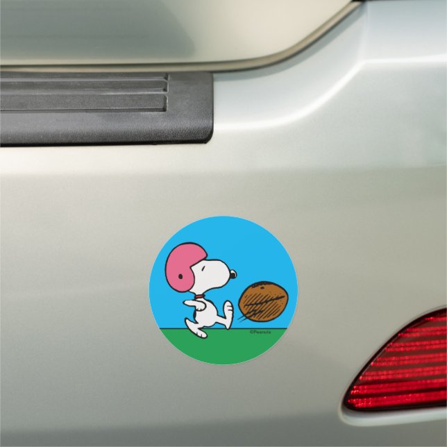 Peanuts | Snoopy Football Kicker Car Magnet (In Situ)