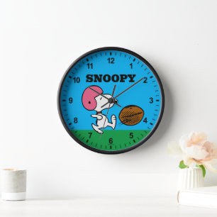 Peanuts Snoopy Football Kicker Clock