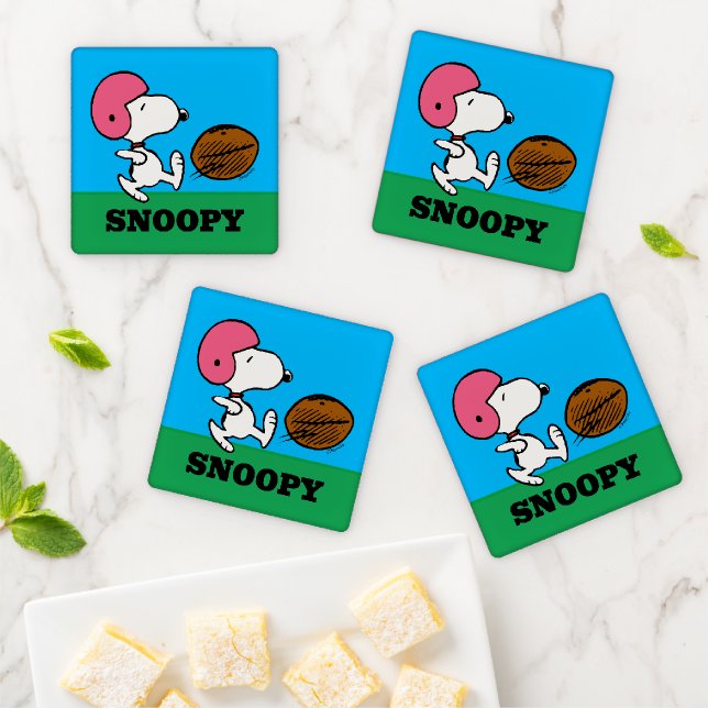 Peanuts | Snoopy Football Kicker Coaster Set (In Situ)