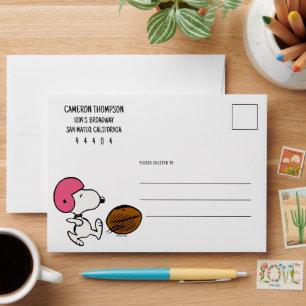 Peanuts Snoopy Football Kicker Envelope