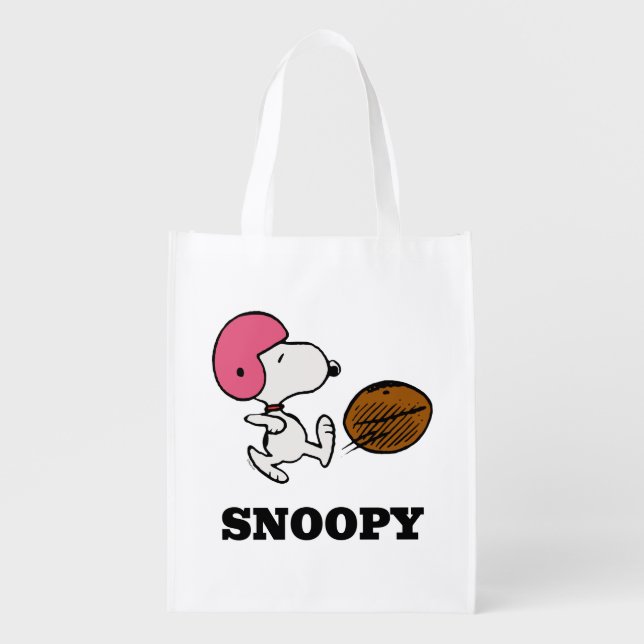 Peanuts | Snoopy Football Kicker Grocery Bag (Front)