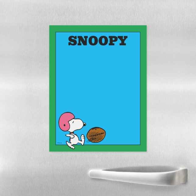 Peanuts | Snoopy Football Kicker Magnetic Dry Erase Sheet (In Situ)