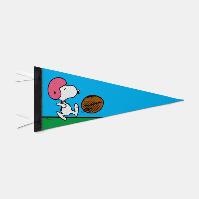 Peanuts | Snoopy Football Kicker Pennant Flag (Front)