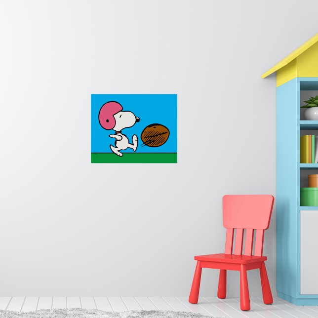 Peanuts | Snoopy Football Kicker Poster | Zazzle
