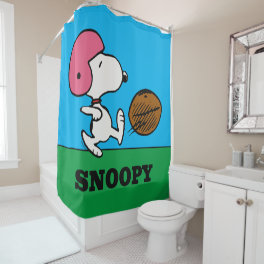 Peanuts Snoopy Football Kicker Shower Curtain