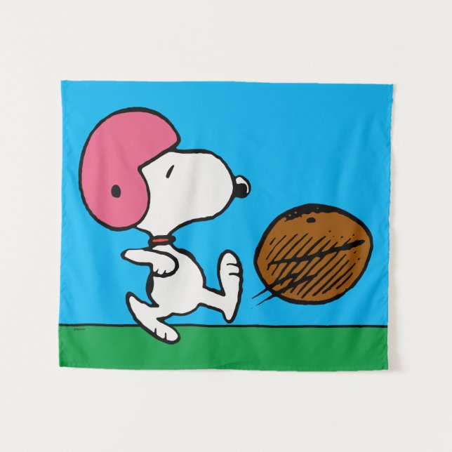 Peanuts | Snoopy Football Kicker Tapestry (Front (Horizontal))
